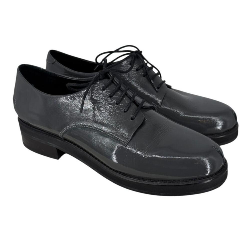Rachel Comey Patent Leather‎ Oxford Derby Shoes Size 9 Gray Modern
